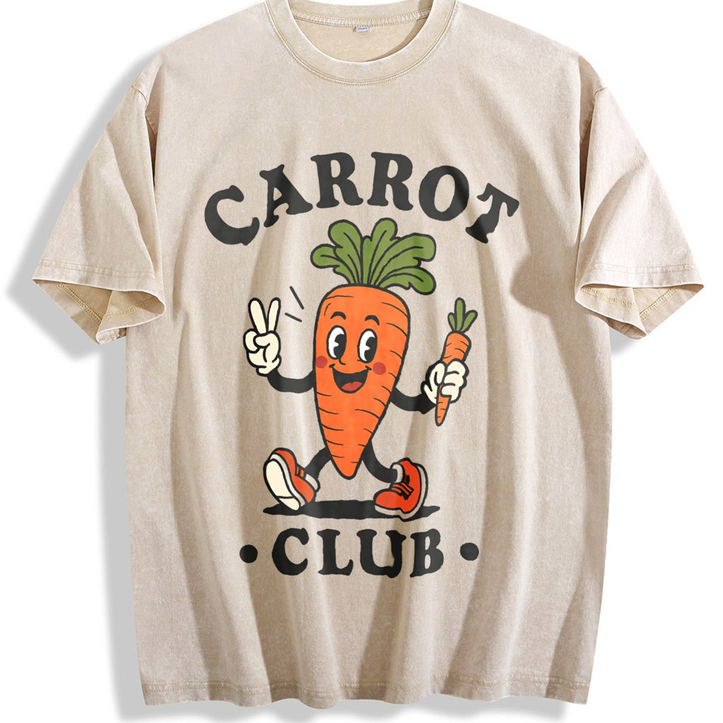 Carrot Club Funny Veggie Vintage Washed T-Shirt product image 1
