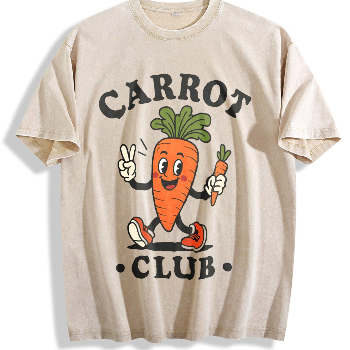 Carrot Club Funny Veggie Vintage Washed T-Shirt product image 1