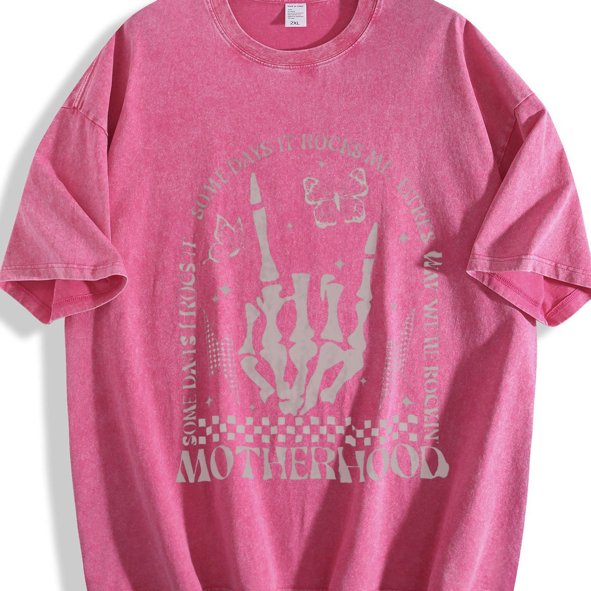 Motherhood Rock Skeleton Vintage Washed T-Shirt product image 7