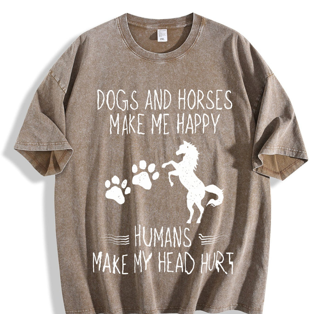 Dog Lovers & Horse Vintage Washed T-Shirt product image 3