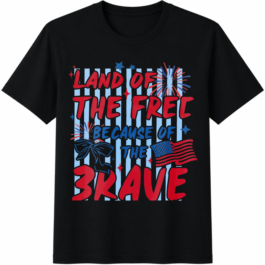 Land Of The Free Because Of Brave Cotton T-Shirt product image 1