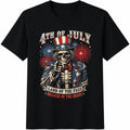4th Of July Skeleton Cotton T-Shirt product image 1
