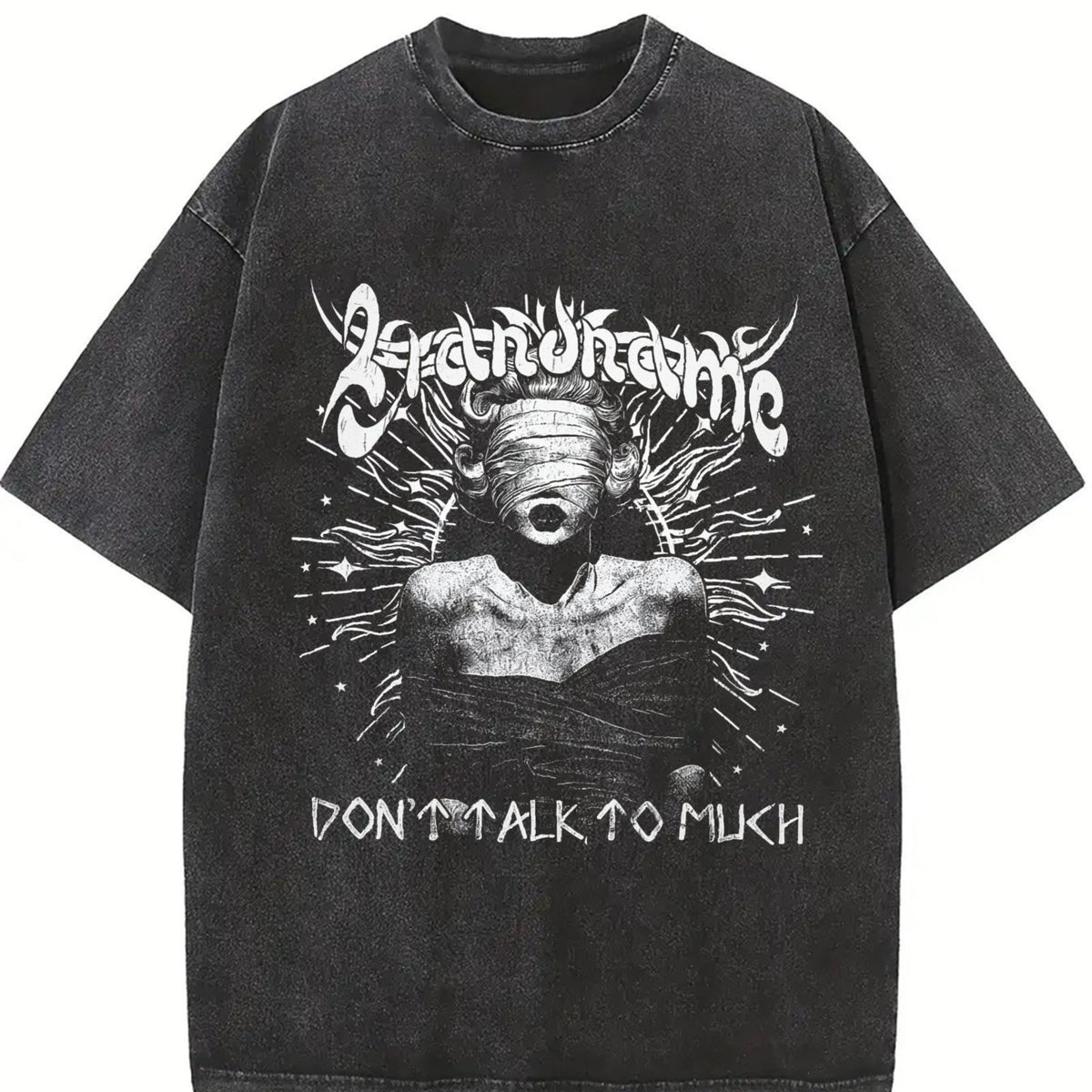 Blindfolded Beige Grunge Aesthetic Vintage Washed T-Shirt product image 2
