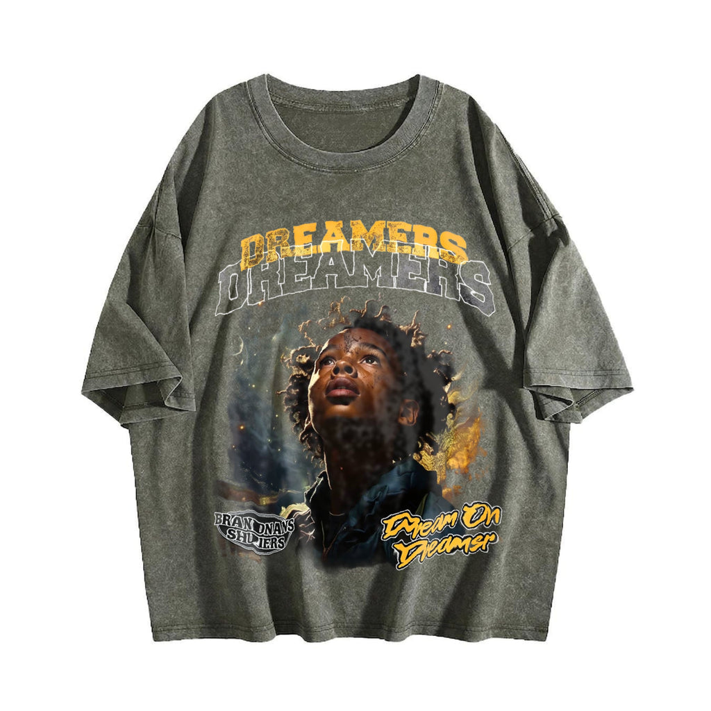 Dreamers Galaxy Portrait Vintage Washed T-Shirt product image 4
