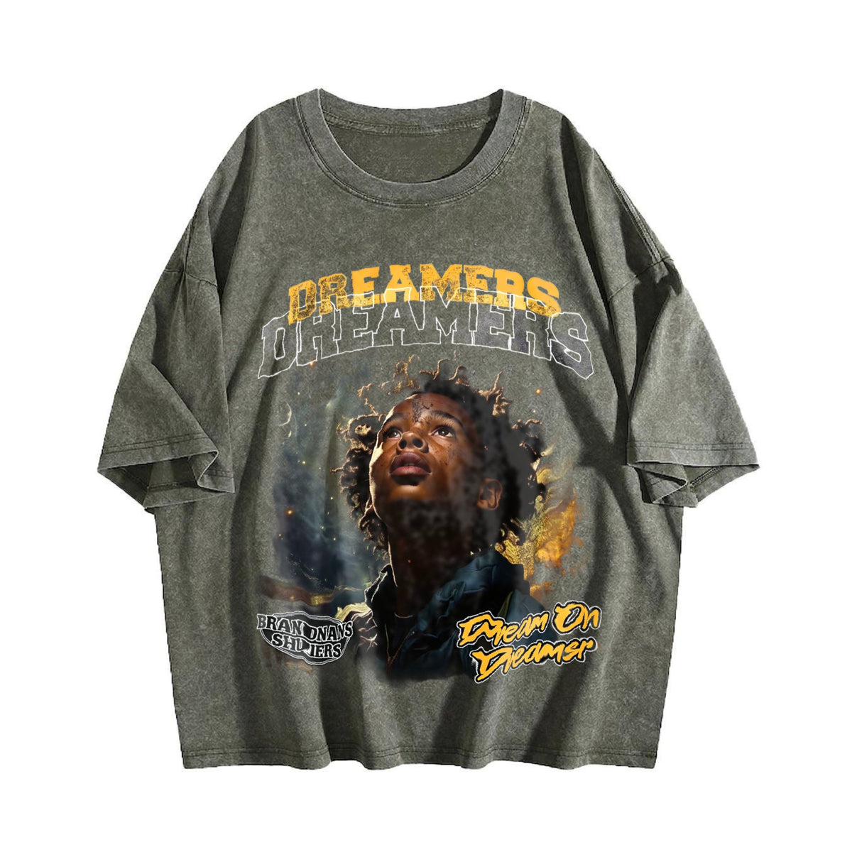 Dreamers Galaxy Portrait Vintage Washed T-Shirt product image 4
