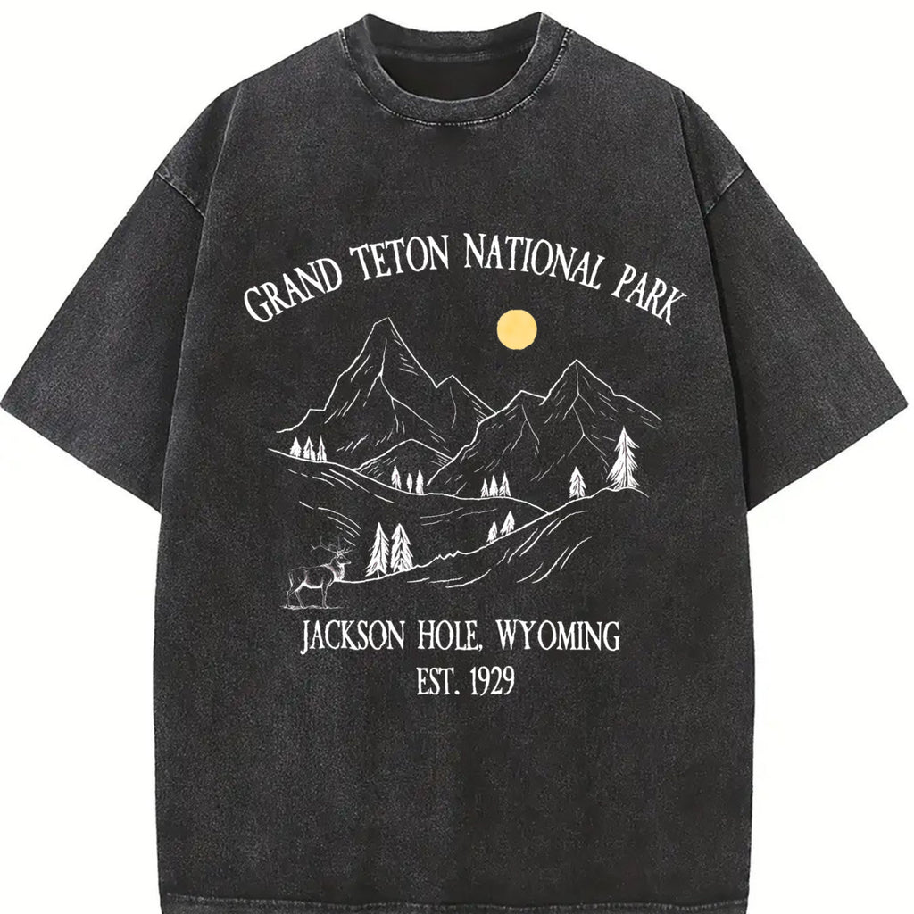 Grand Tetons National Park Vintage Washed T-Shirt product image 2