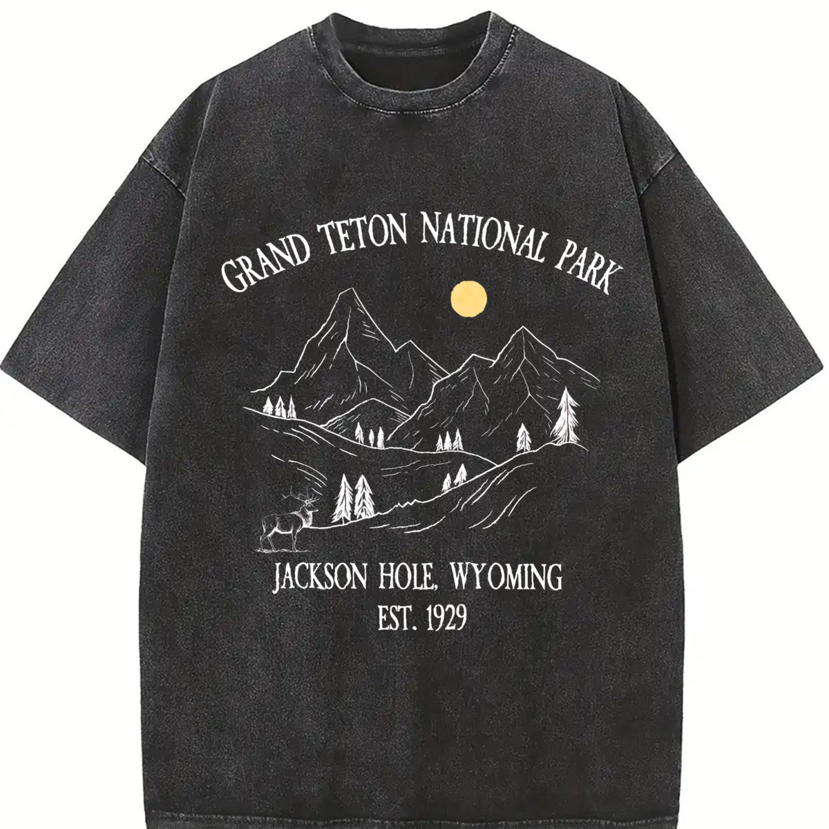 Grand Tetons National Park Vintage Washed T-Shirt product image 2