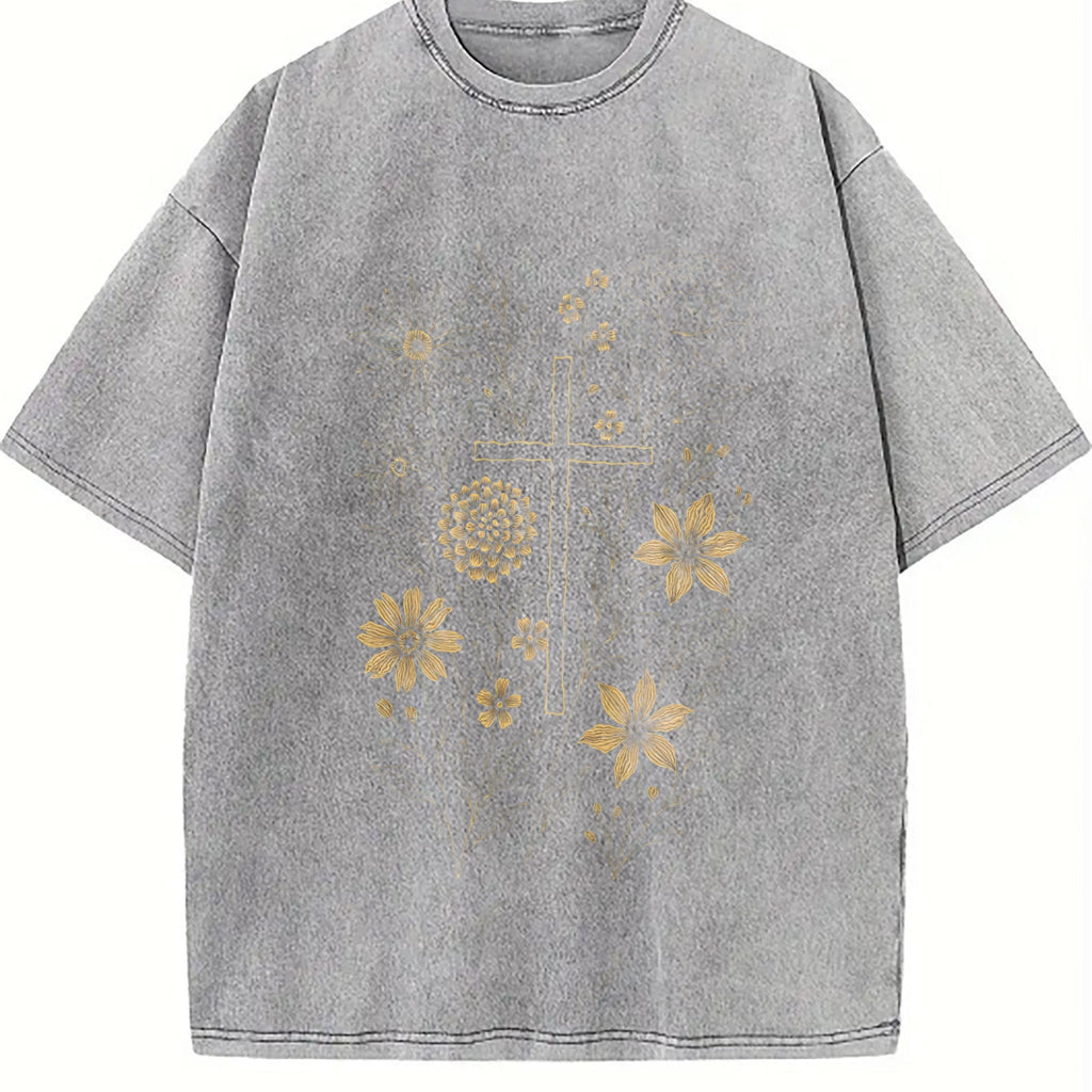 Christian Cross Vintage Washed T-Shirt product image 5