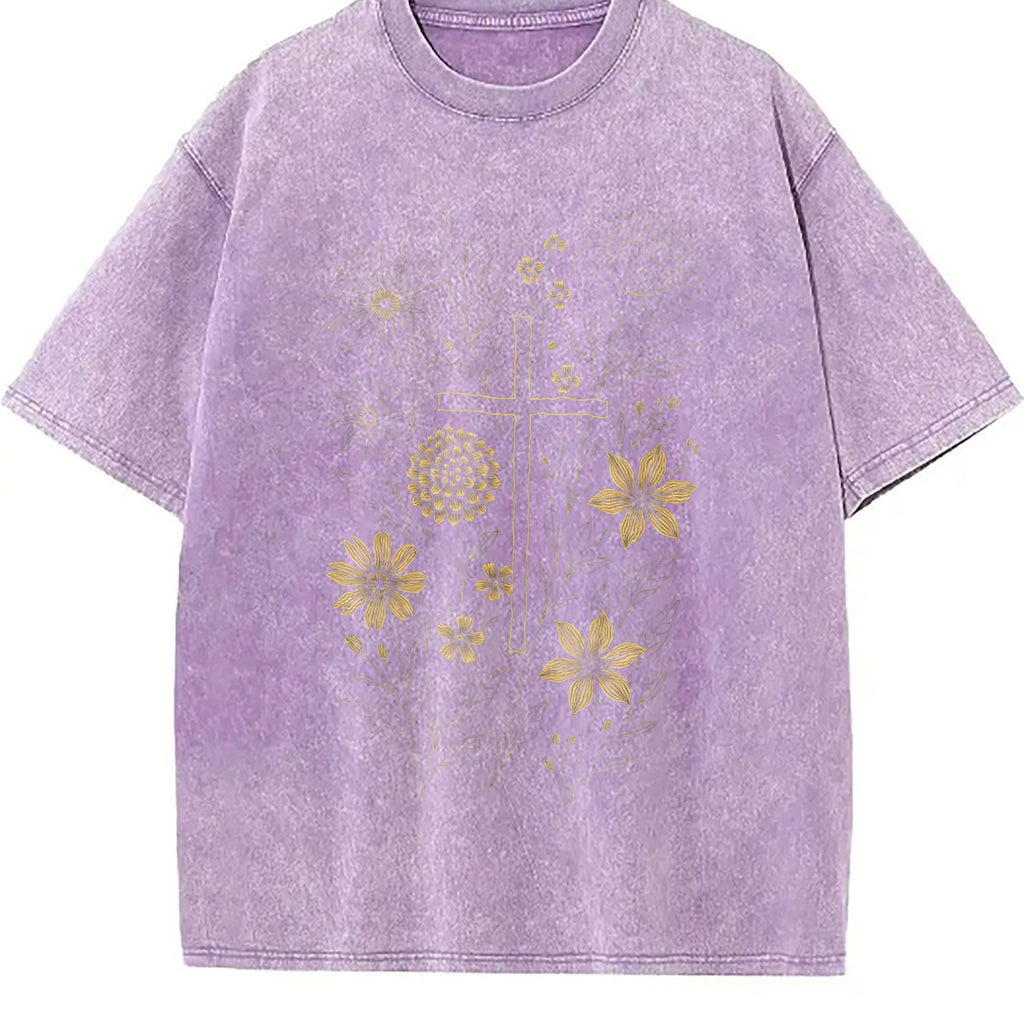 Christian Cross Vintage Washed T-Shirt product image 6