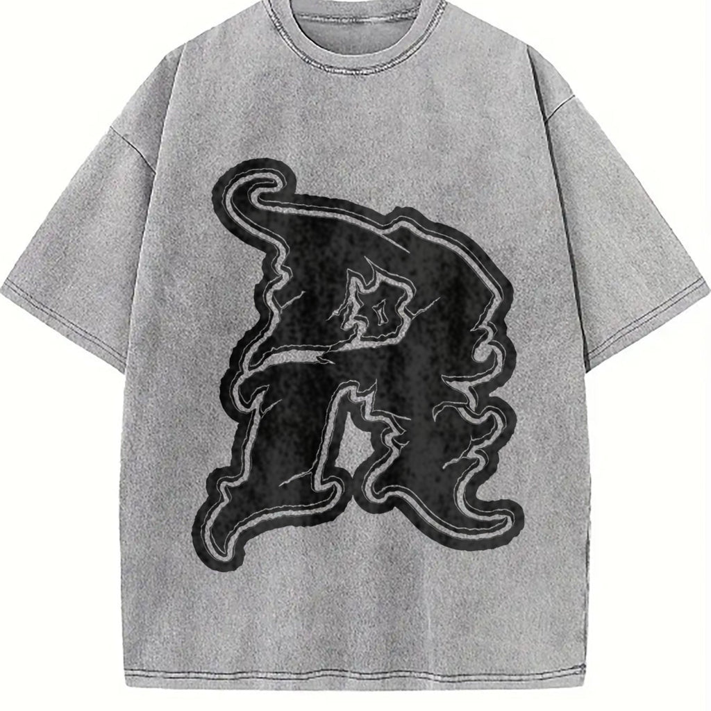 Wizard Hat Letter R Vintage Washed T-Shirt