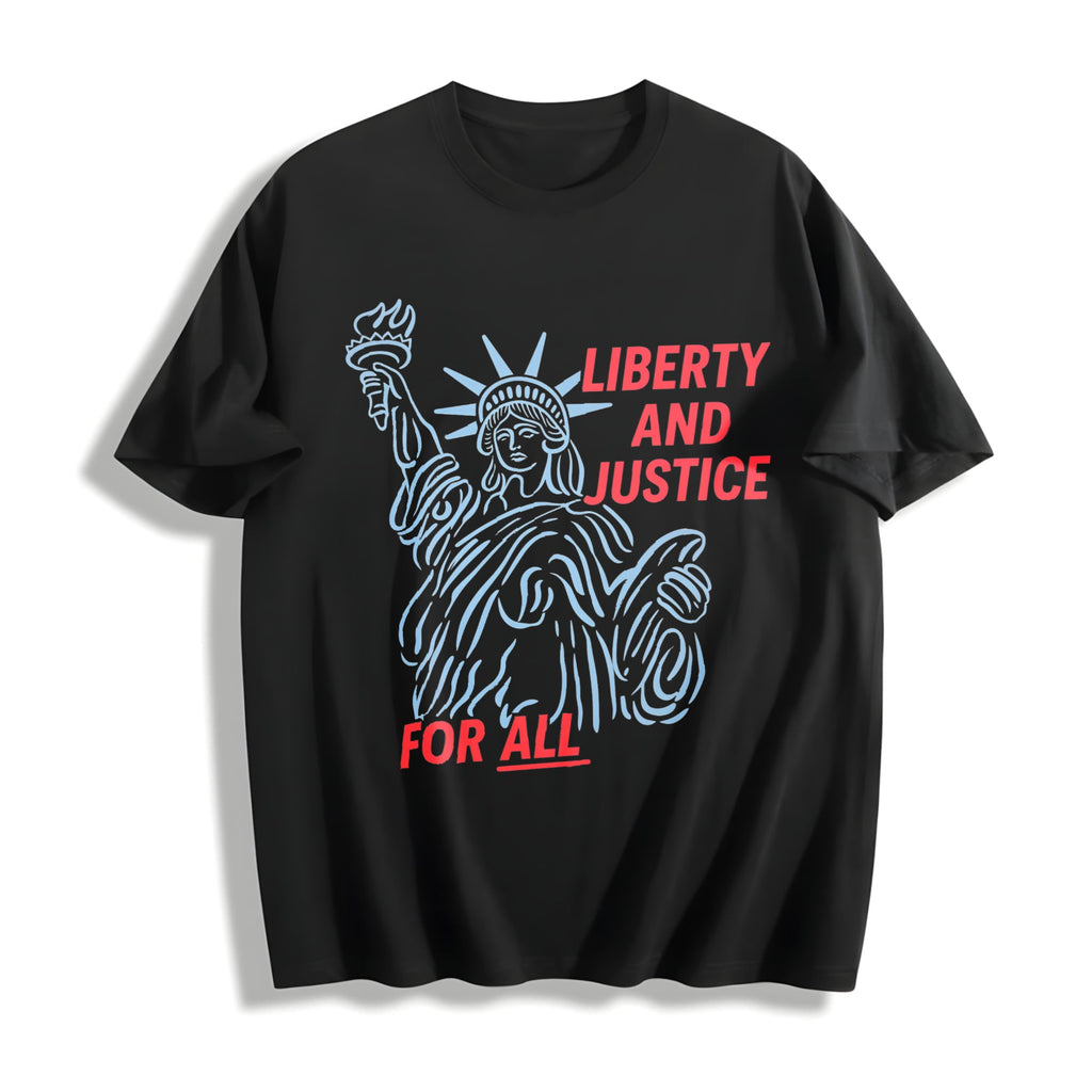 4th Of July Boxy Liberty And Justice For All Crop Resist product image 1