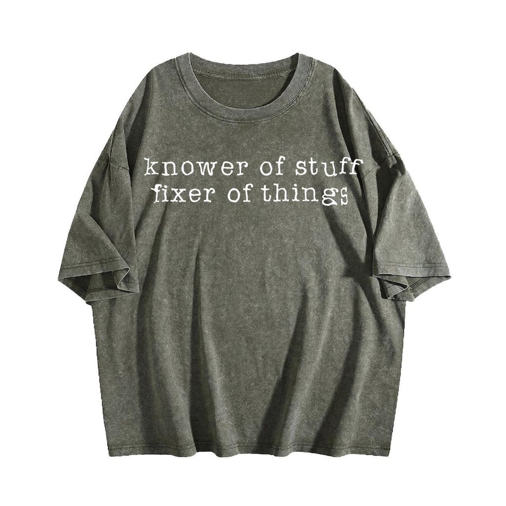 Knower Of Stuff Fixer Of Things Vintage Washed T-Shirt product image 4
