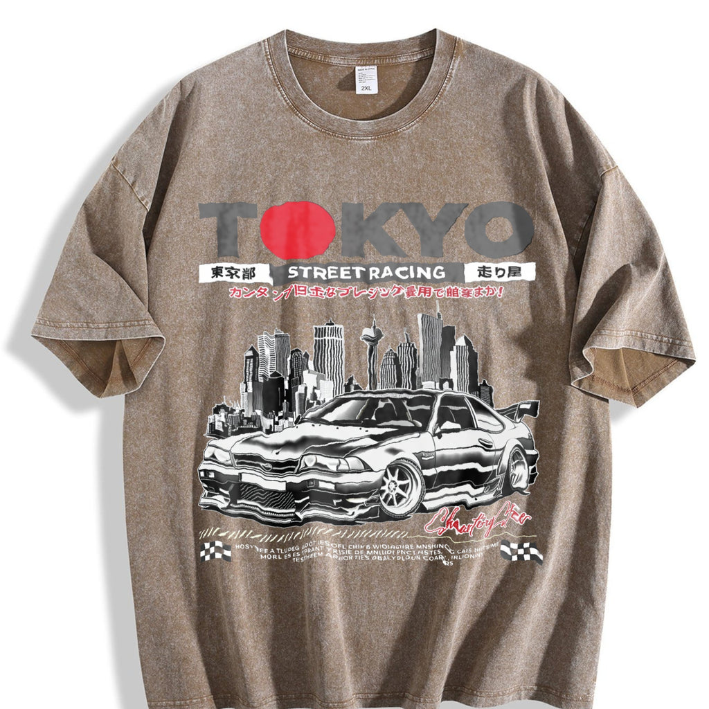 Tokyo Racing Car Vintage Washed T-Shirt product image 3