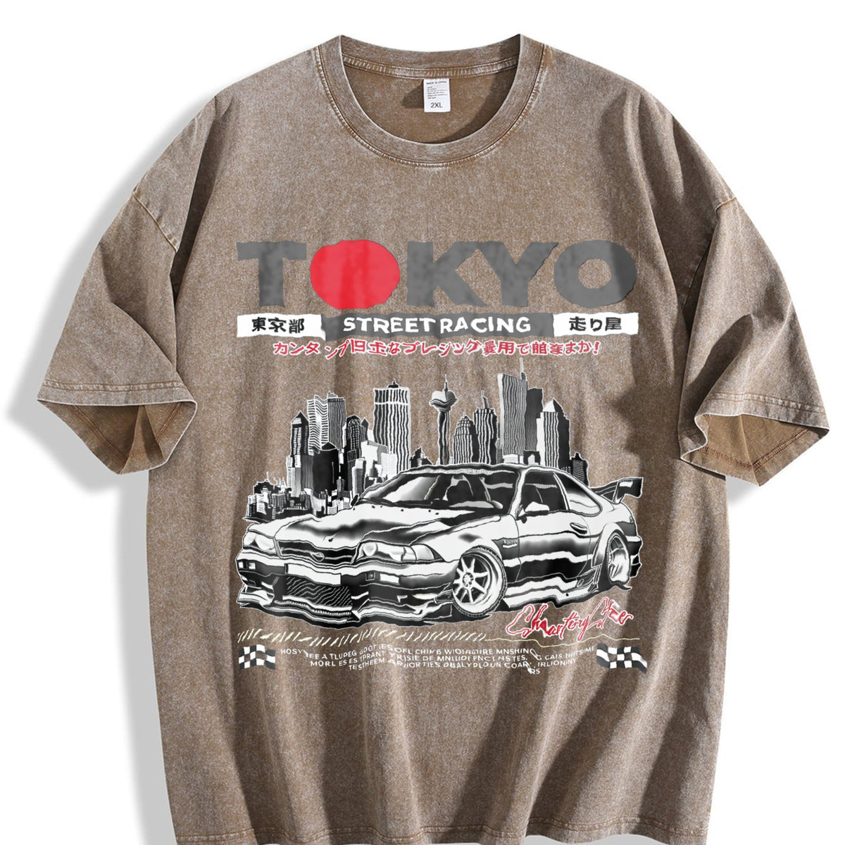 Tokyo Racing Car Vintage Washed T-Shirt product image 3