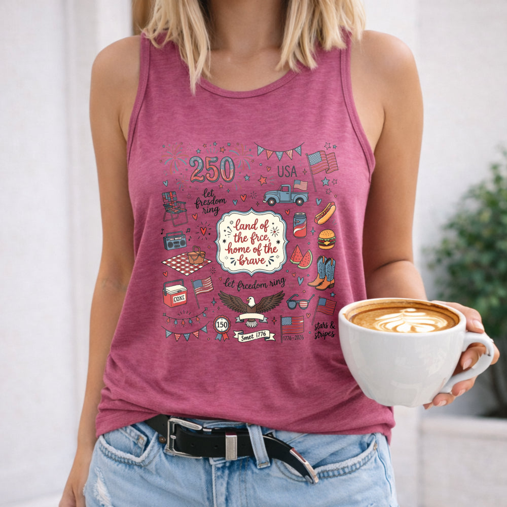 Land Of The Free Home Of The Brave Women's Tank Top