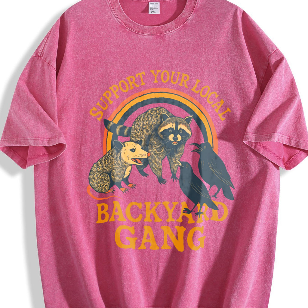 Support Your Local Backyard Gang Vintage Washed T-Shirt product image 7
