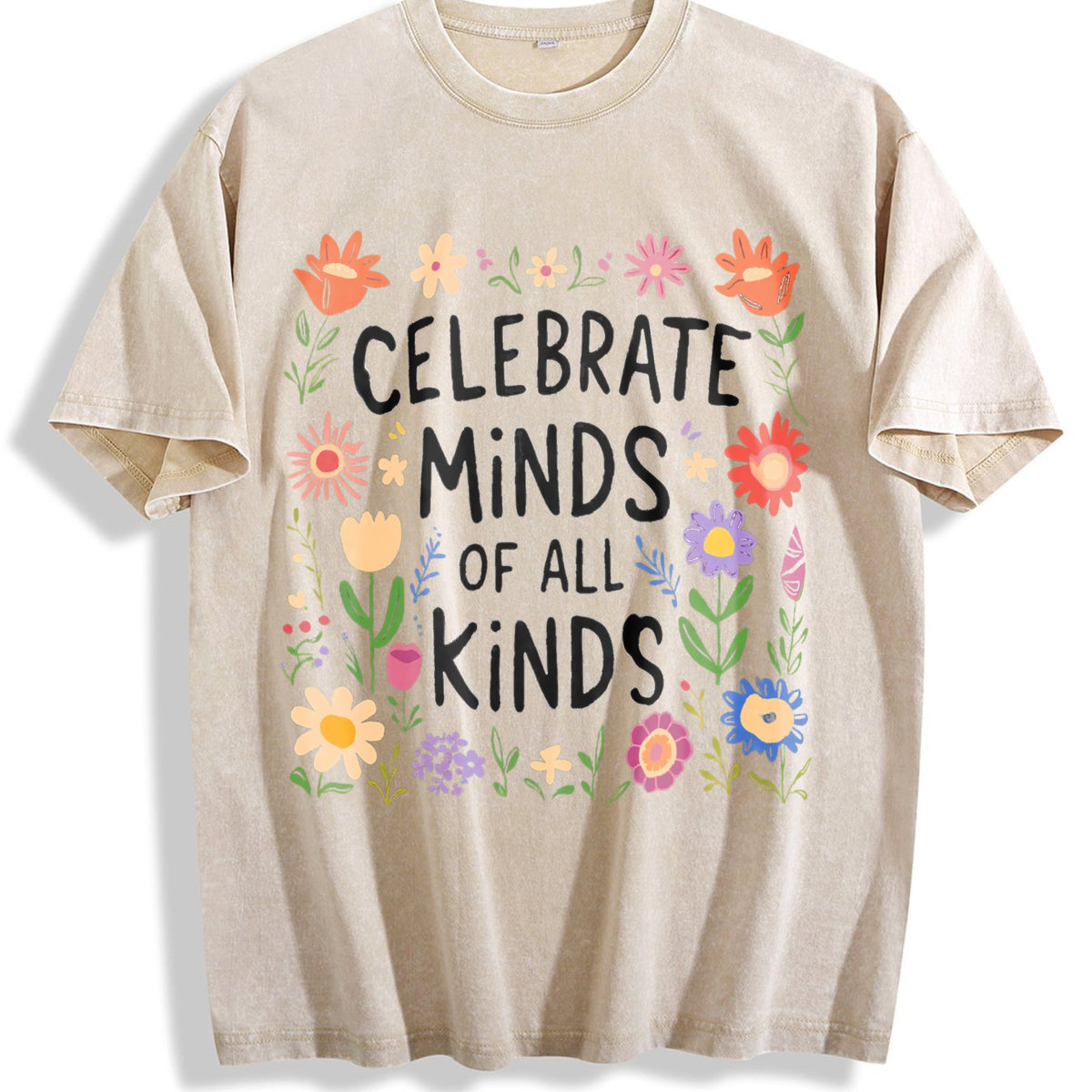Floral & Celebrate Minds Of For All Kinds Vintage Washed product image 1