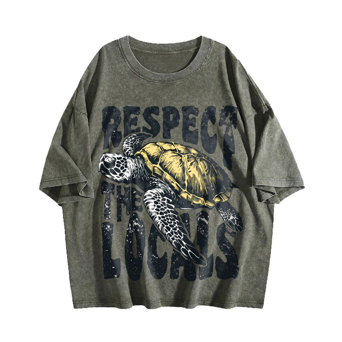 Respect The Locals Sea Turtle 90s Vintage Washed T-Shirt product image 4