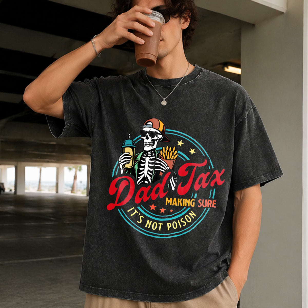 Dad Tax Making Sure It's Not Poison Fathers Day Vintage product image 9
