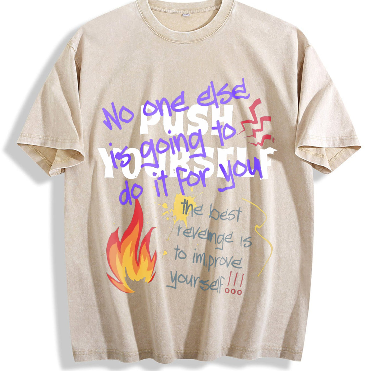 Push Yourself Vintage Washed T-Shirt product image 1