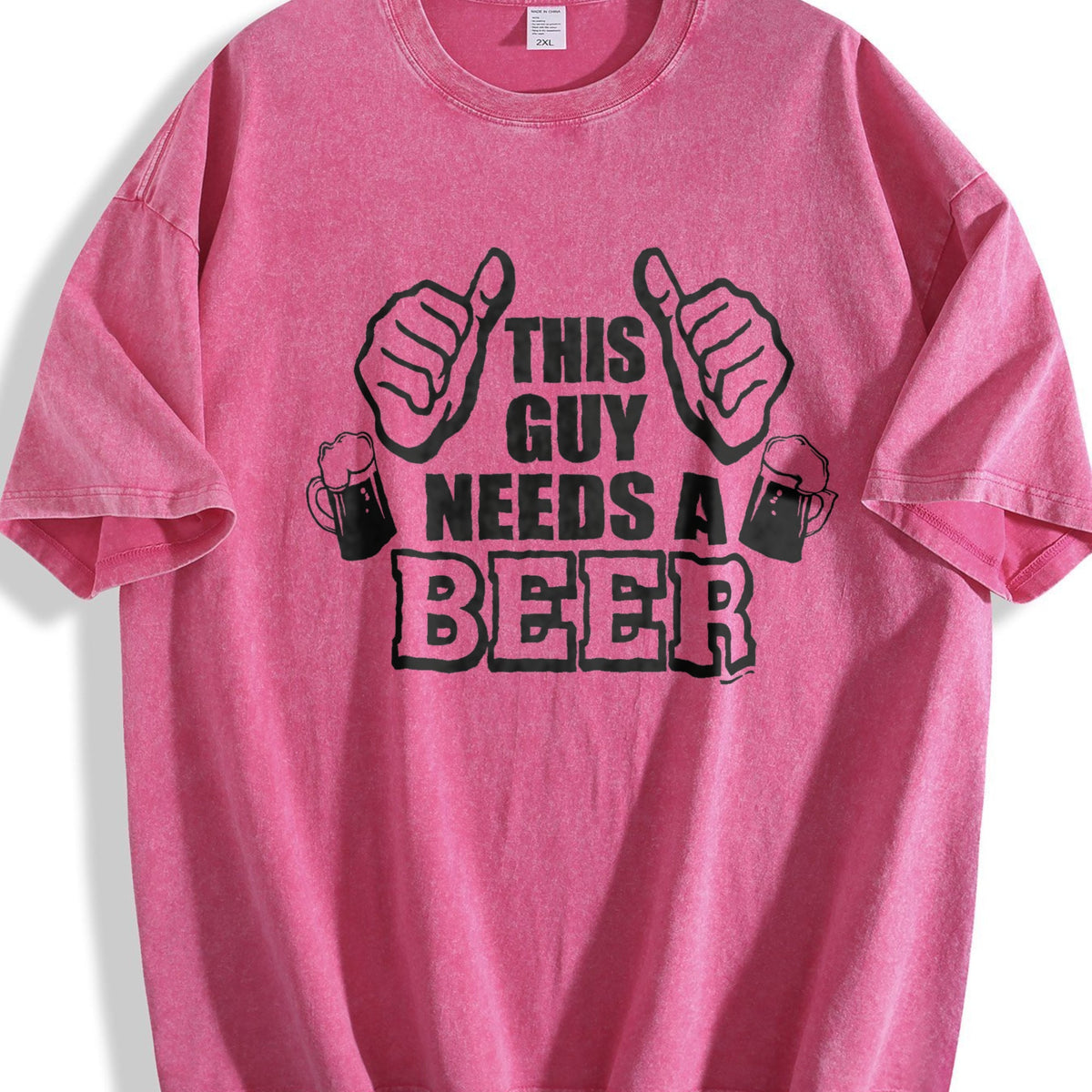 This Guy Needs A Beer Vintage Washed T-Shirt product image 7