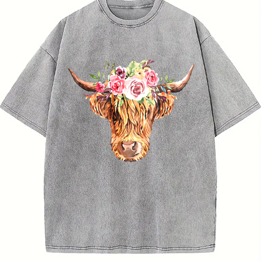 Highland Cow Vintage Washed T-Shirt product image 5