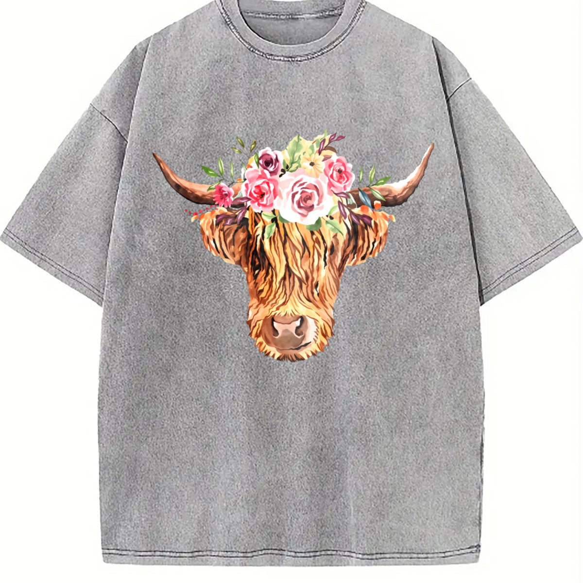 Highland Cow Vintage Washed T-Shirt product image 5