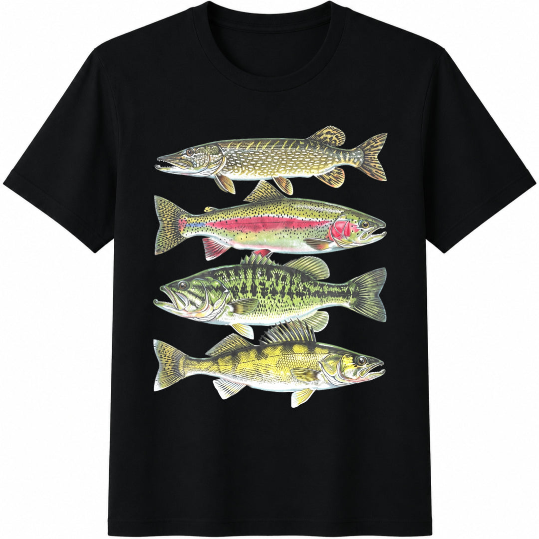 90s Fish - - Outdoor Fishing - Rainbow Trout - Walleye product image 1
