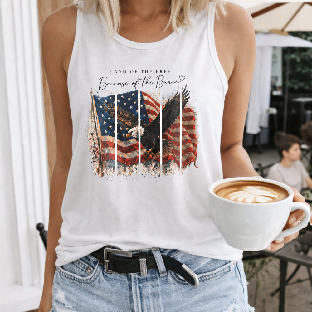 Land Of The Free Because Of The Brave Women's Tank Top