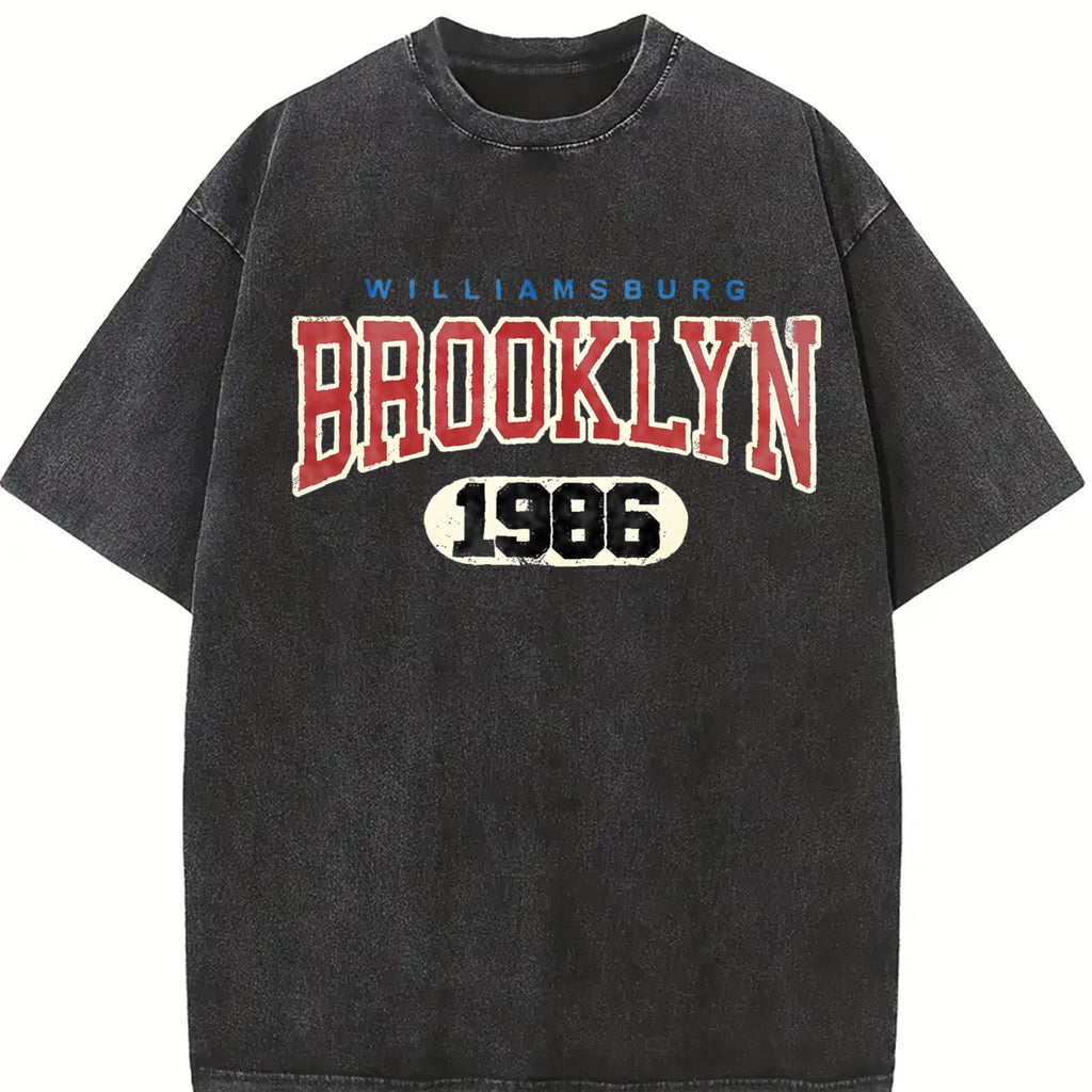 Williamsburg Brooklyn 1986 Vintage Washed T-Shirt product image 2