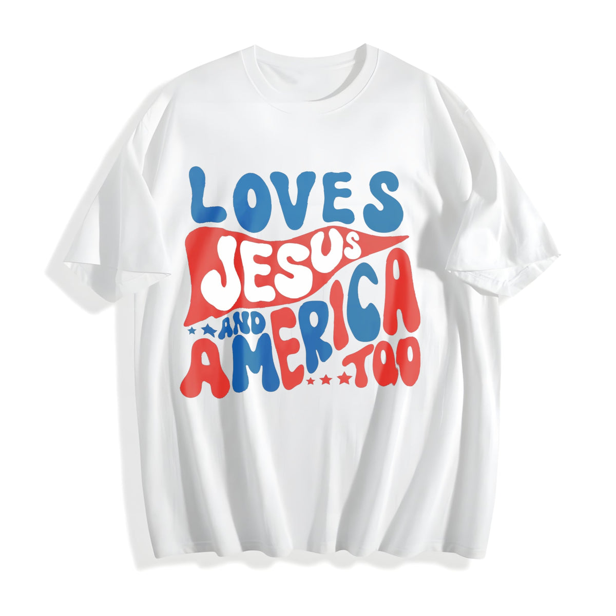 Love Jesus And America Too For Toddler Cotton T-Shirt product image 2
