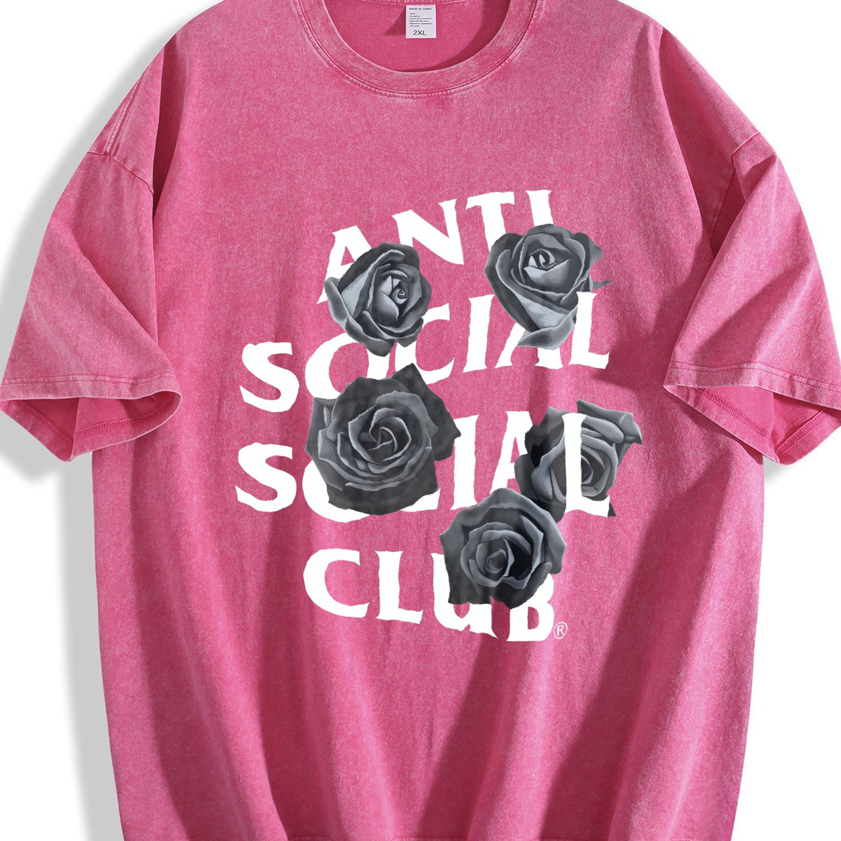 Anti Social Club Black Rose Vintage Washed T-Shirt product image 7