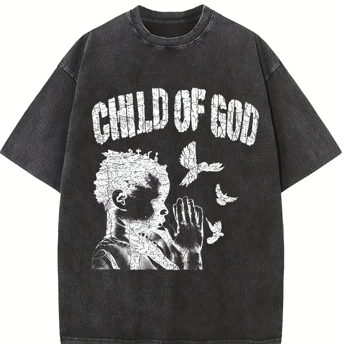 Child Of God Praying Dove Vintage Washed T-Shirt product image 2