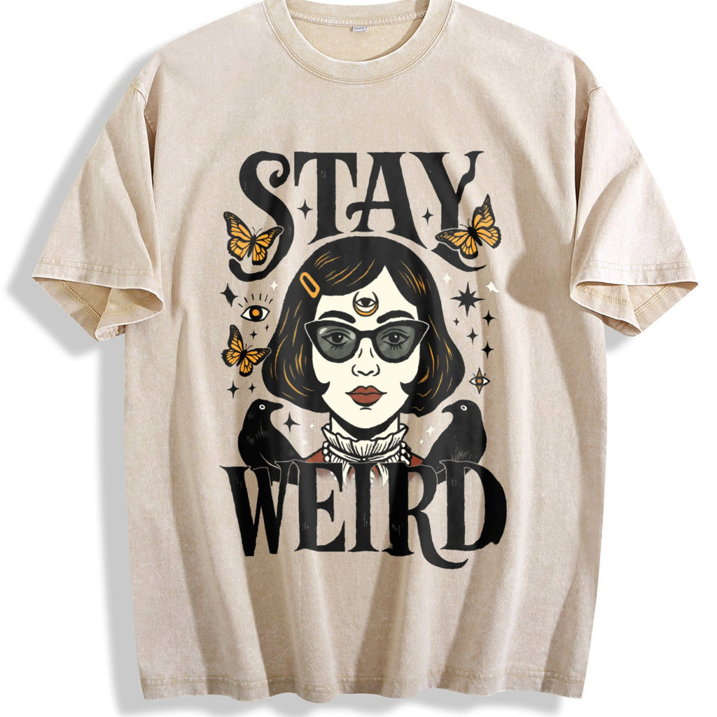 Stay Weird Witchy Girl Vintage Washed T-Shirt product image 1
