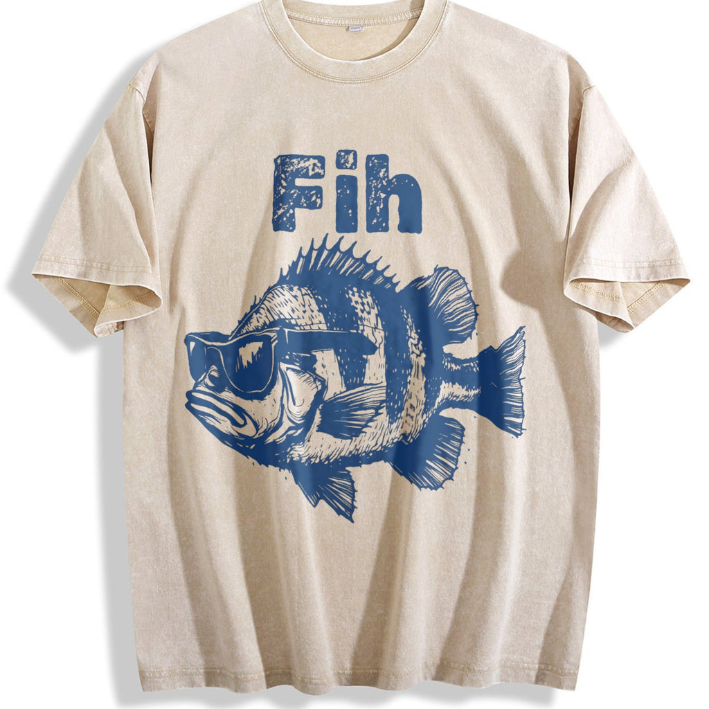 Fih Fish Meme 90s Vintage Washed T-Shirt product image 1