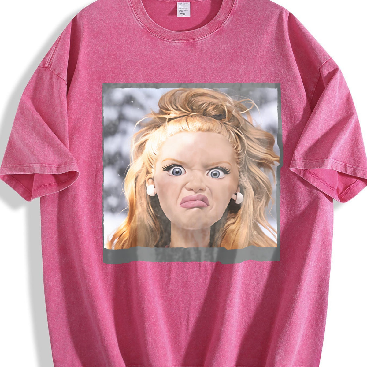 Funny Grumpy Doll Face Vintage Washed T-Shirt product image 7