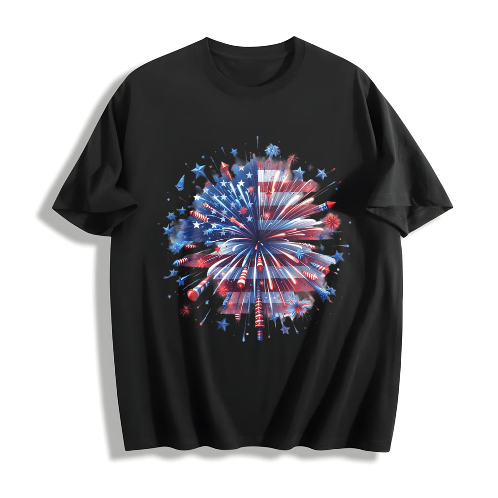 USA Firework Cotton T-Shirt product image 1