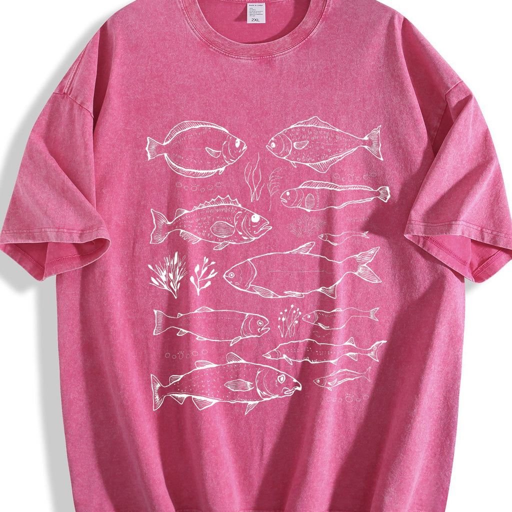 Fish Tattoo Vintage Washed T-Shirt product image 7