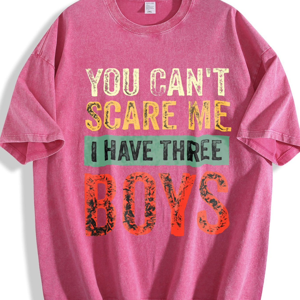 You Can't Scare Me I Have Three Boys Vintage Washed T-Shirt product image 7