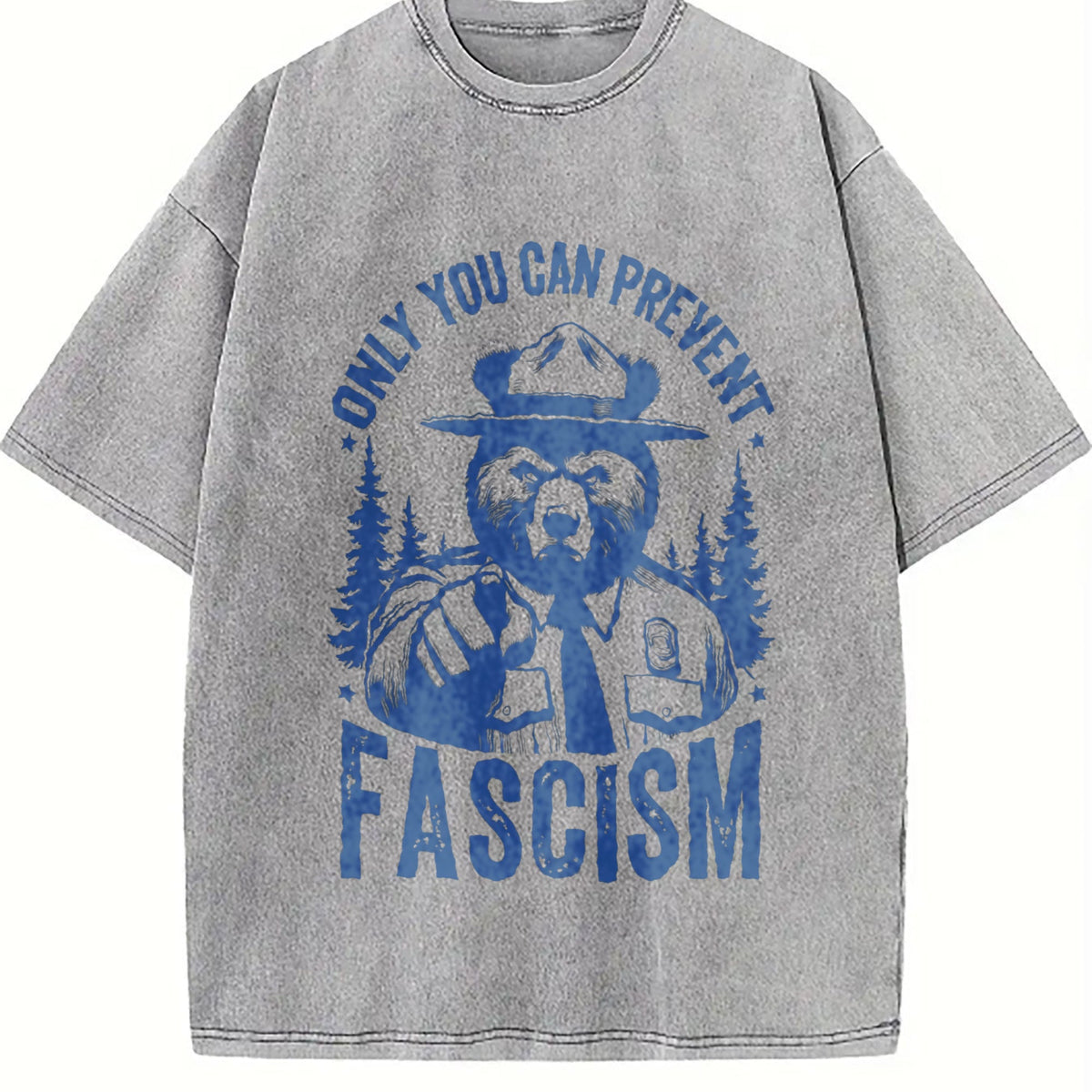 Only You Can Prevent Fascism Raccoon Vintage Washed T-Shirt product image 5