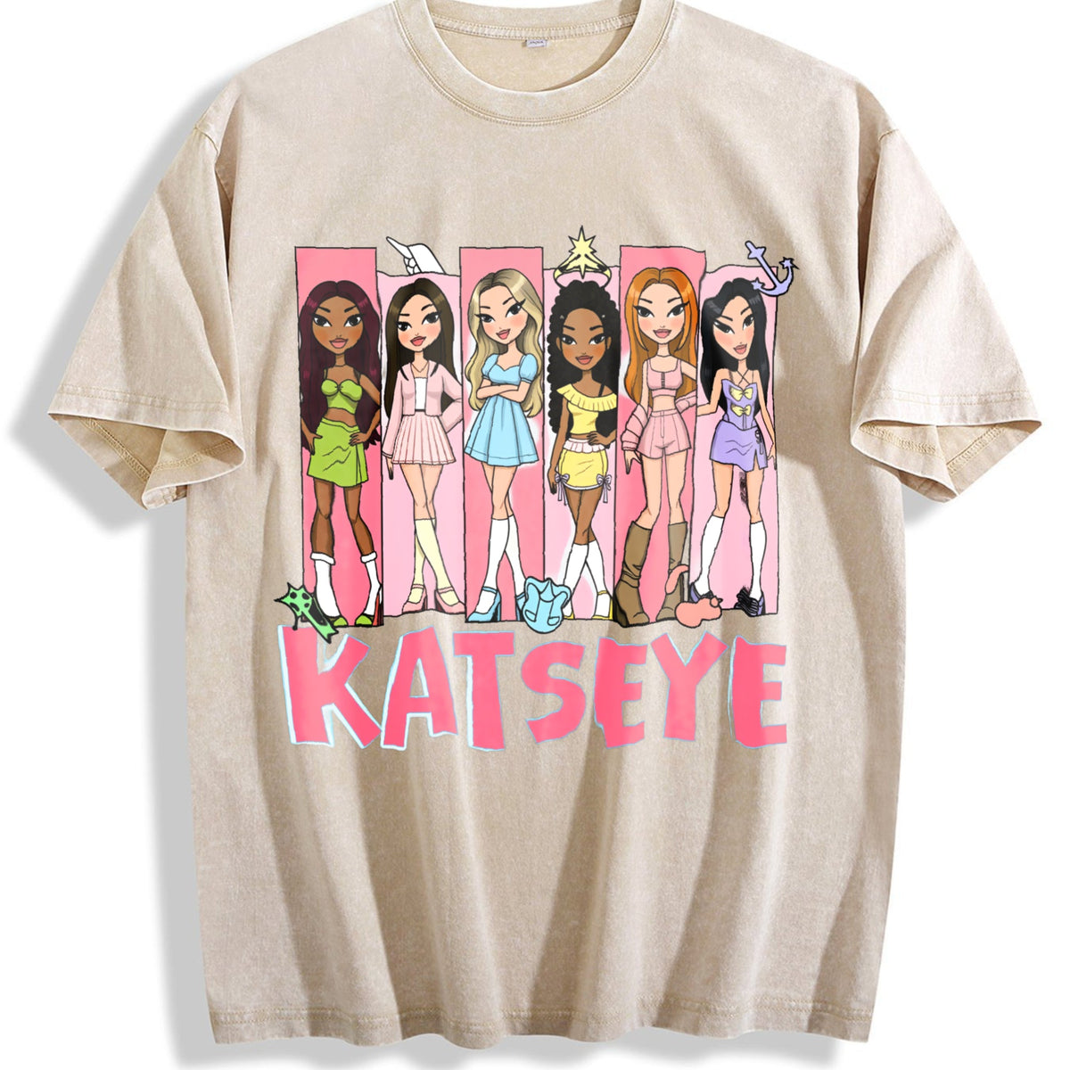 Katseye Music Vintage Washed T-Shirt product image 1