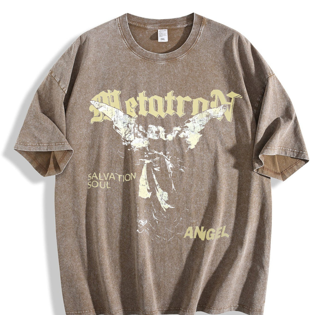 Metatron Angel Salvation Soul Grunge Vintage Washed T-Shirt product image 3