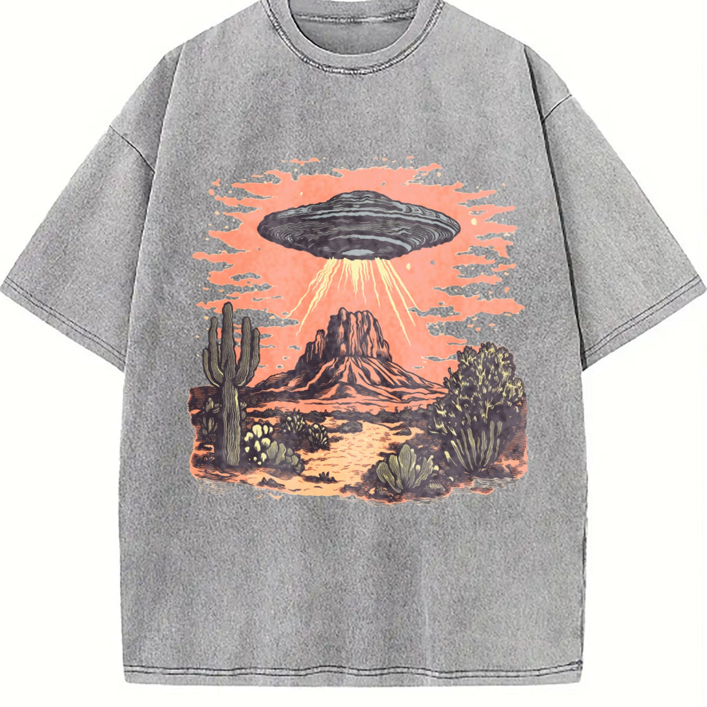 UFO In Dessert Y2K Vintage Washed T-Shirt product image 5