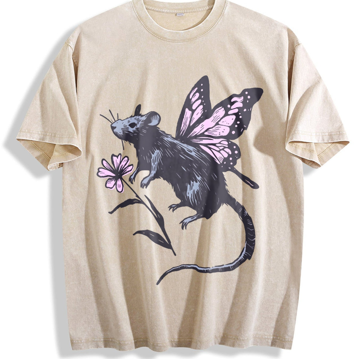 Rat Butterfly Wings Vintage Washed T-Shirt product image 1