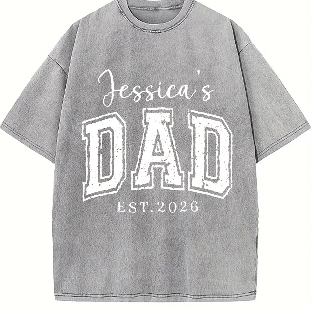 Dad With Name Vintage Washed T-Shirt product image 5