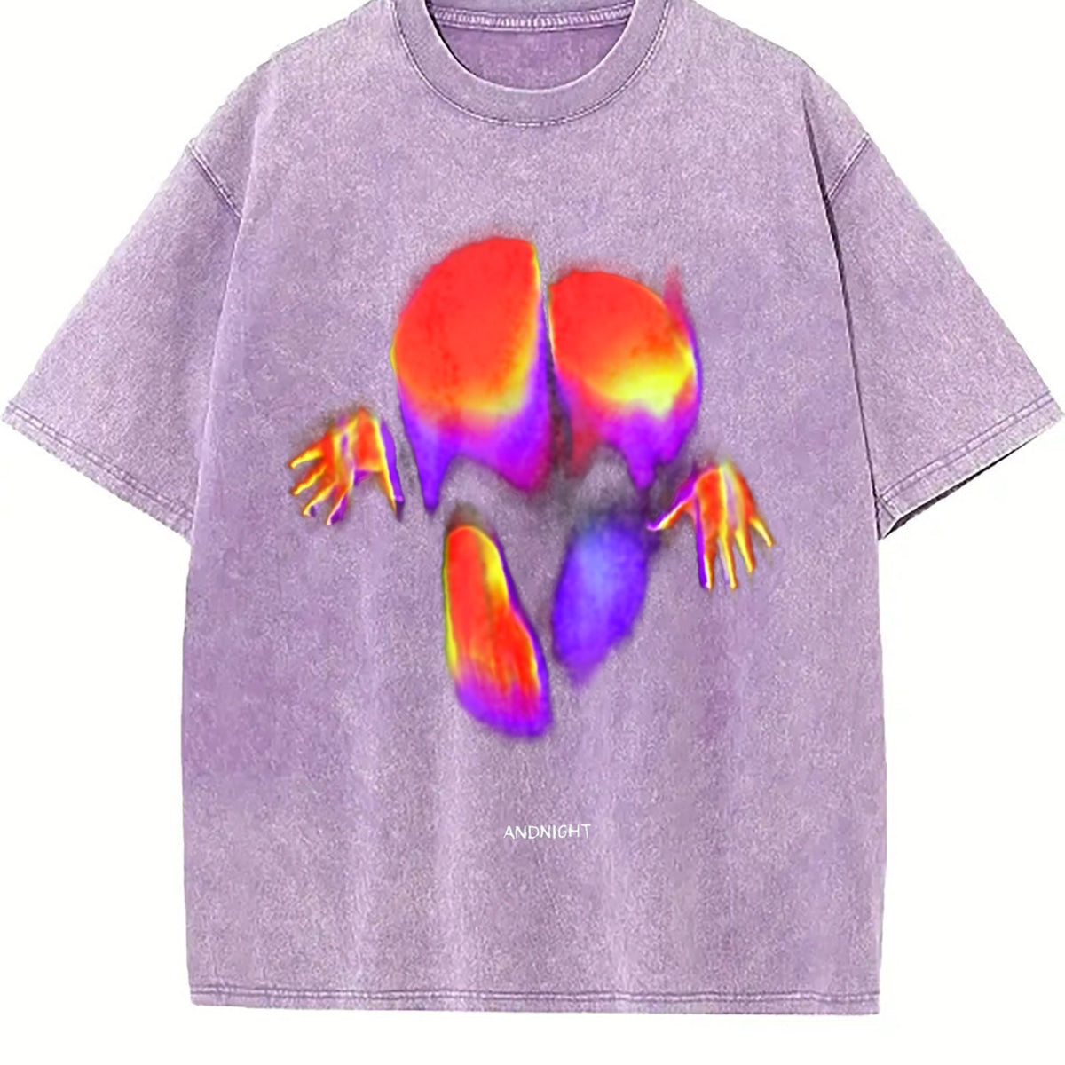 Midnight Thermal Face Art Vintage Washed T-Shirt product image 6