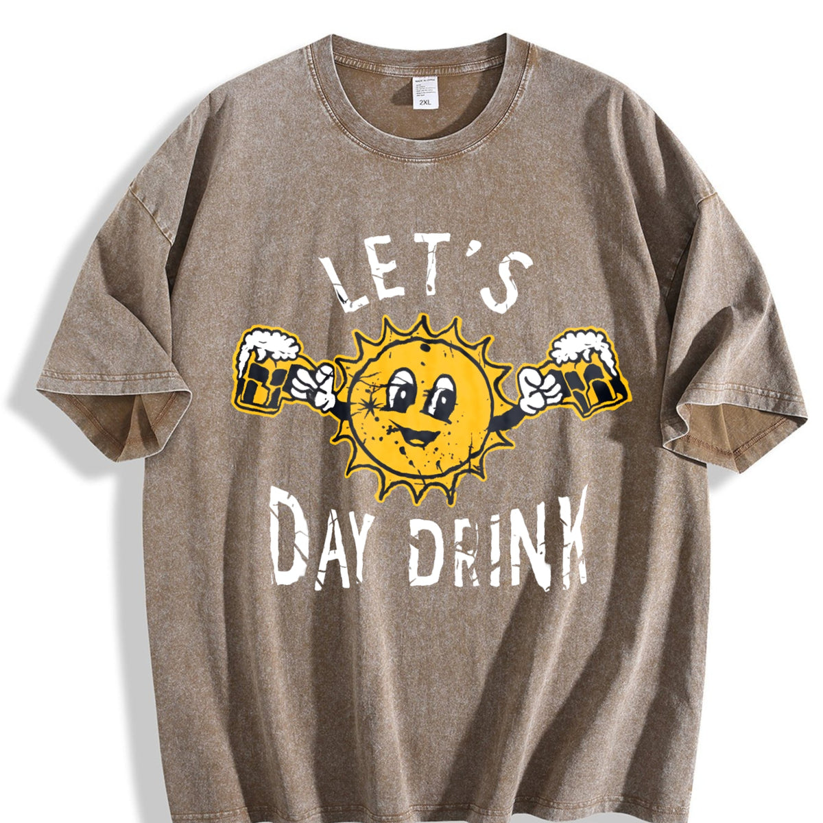Lets Day Drink Funny Drunken Sunny Booze Drinking Vintage product image 3