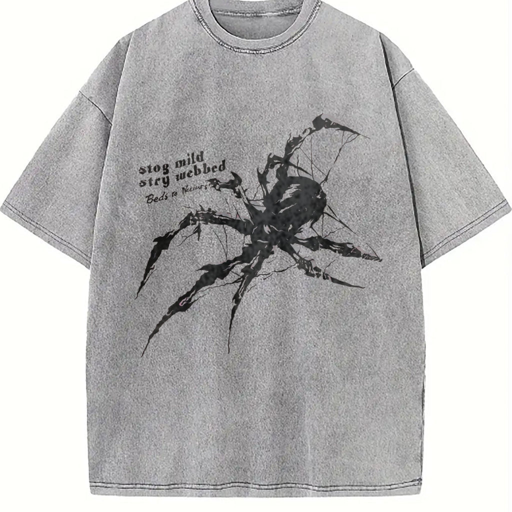 Weaving Future Gothic Spider Vintage Washed T-Shirt product image 5