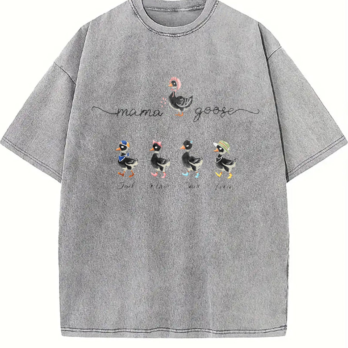 Mama Goose and Goslings Vintage Washed T-Shirt product image 5
