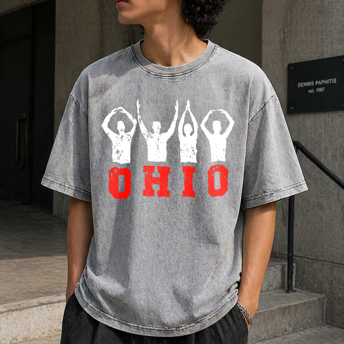 Ohio State Pride - Ohioan With Bold Red Letters Vintage product image 12